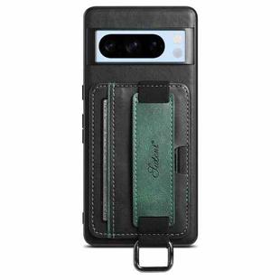 For Googel Pixel 8 Pro Suteni H13 Card Wallet Wrist Strap Holder PU Phone Case(Black)