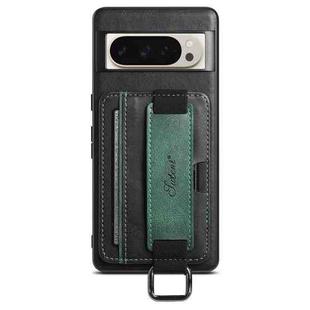 For Googel Pixel 9 Suteni H13 Card Wallet Wrist Strap Holder PU Phone Case(Black)