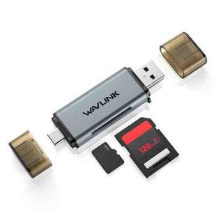 WAVLINK WL-CR3002 Multi-Function Mini Aluminum Alloy Shell Type-C+USB3.0 SD/TF Card Reader