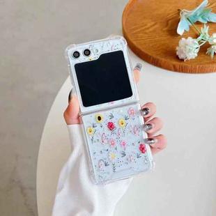 For Samsung Galaxy  Z Flip5 Spring Garden Epoxy TPU Phone Case(F01 Love of Butterfly)