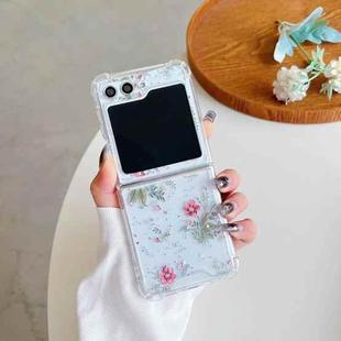 For Samsung Galaxy  Z Flip5 Spring Garden Epoxy TPU Phone Case(F04 French Flowers)