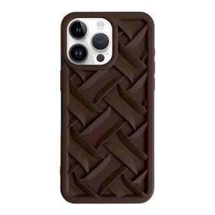 For iPhone 13 Pro 3D Weave TPU Phone Case(Dark Brown)