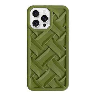 For iPhone 16 Pro 3D Weave TPU Phone Case(Green)