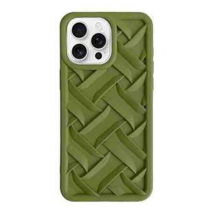 For iPhone 16 Pro Max 3D Weave TPU Phone Case(Green)