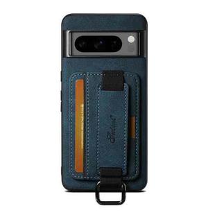 For Google Pixel 9 Pro XL Suteni H13 Litchi Leather Wrist Strap Wallet Back Phone Case(Blue)