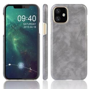 Shockproof Litchi Texture PC + PU Case For Apple iPhone 11 Pro Max 6.5(Gray)