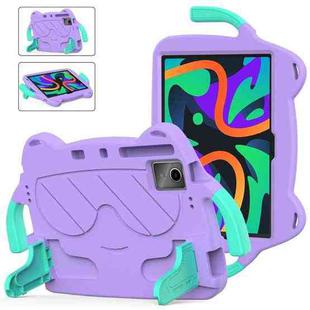For Lenovo Xiaoxin Pad 2024/Tab M11 Ice Baby EVA Shockproof Hard PC Tablet Case(Light Purple+Mint Green)