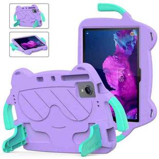 For Lenovo Tab P11 J606F/ P11 Plus J607F Ice Baby EVA Shockproof Hard PC Tablet Case(Light Purple+Mint Green)