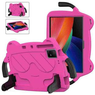 For TCL Tab 11 9466x3 Ice Baby EVA Shockproof Hard PC Tablet Case(Rose Red+Black)