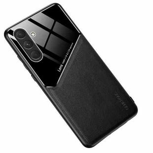 For Samsung Galaxy S24 Ultra 5G All-inclusive Leather Organic Glass Phone Case with Metal Iron Sheet(Black)
