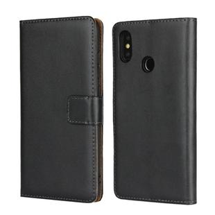 Leather Horizontal Flip Holster for Xiaomi 8 with Magnetic Clasp and Bracket and Card Slot and Wallet(Black)