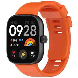For Redmi Watch 4 Solid Color Silicone Sports Watch Band(Orange)