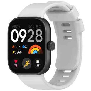 For Redmi Watch 4 Solid Color Silicone Sports Watch Band(Grey)