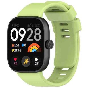 For Redmi Watch 4 Solid Color Silicone Sports Watch Band(Lime Green)