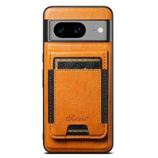 For Google Pixel 7a Suteni H17 Oil Eax Leather MagSafe Detachable Wallet Phone Case(Khaki)