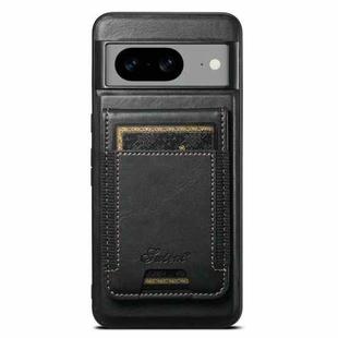 For Google Pixel 10 Pro Suteni H17 Oil Eax Leather Detachable Wallet Phone Case(Black)