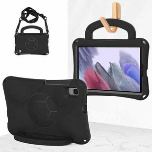 For Samsung Galaxy Tab A7 Lite 8.7 T220/T225 Handle Football Shaped EVA Shockproof Tablet Case(Black)