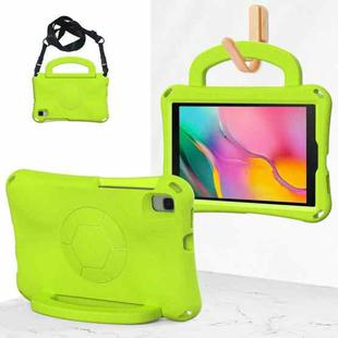 For Samsung Galaxy Tab A 8.0 T290/T295 Handle Football Shaped EVA Shockproof Tablet Case(Grass Green)