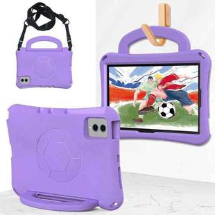 For Samsung Galaxy Tab S8 11 X700N 2022 Handle Football Shaped EVA Shockproof Tablet Case(Light Purple)