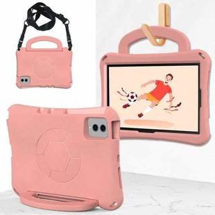 For Samsung Galaxy Tab S8 11 X700N 2022 Handle Football Shaped EVA Shockproof Tablet Case(Light Pink)