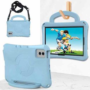 For Samsung Galaxy S9 11 X710 2023 Handle Football Shaped EVA Shockproof Tablet Case(Light Blue)