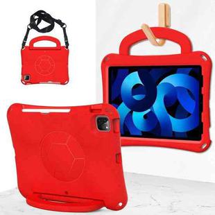 For iPad Air 10.9 2022 / 2020 Handle Football Shaped EVA Shockproof Tablet Case(Red)