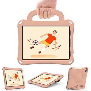 For iPad Air 11 2024 Handle Football Shaped EVA Shockproof Tablet Case(Light Pink)