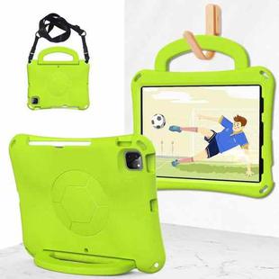 For iPad Pro 11 2024 Handle Football Shaped EVA Shockproof Tablet Case(Grass Green)