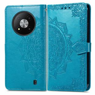 For ZTE Blade A73 5G Mandala Flower Embossed Leather Phone Case(Blue)