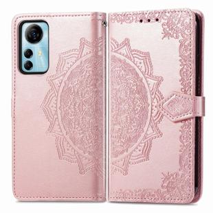For ZTE Blade V41 Smart Mandala Flower Embossed Leather Phone Case(Rose Gold)