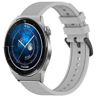 For Huawei Watch GT3 Pro 46mm 22mm Textured Silicone Solid Color Watch Band(Grey)