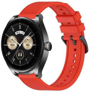 For Huawei Watch Buds 22mm Textured Silicone Solid Color Watch Band(Red)