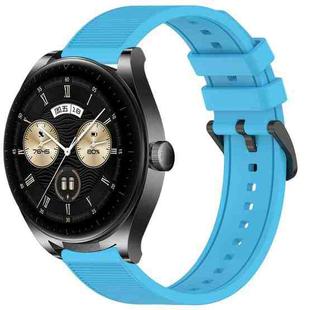 For Huawei Watch Buds 22mm Textured Silicone Solid Color Watch Band(Sky Blue)