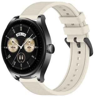 For Huawei Watch Buds 22mm Textured Silicone Solid Color Watch Band(Starlight)