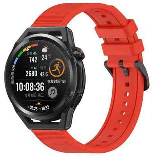 For Huawei Watch GT Runner 22mm Textured Silicone Solid Color Watch Band(Red)