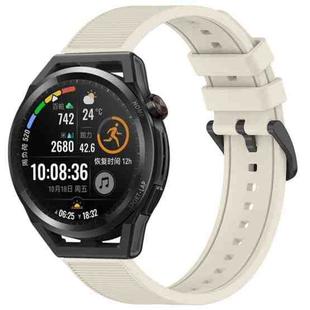 For Huawei Watch GT Runner 22mm Textured Silicone Solid Color Watch Band(Starlight)