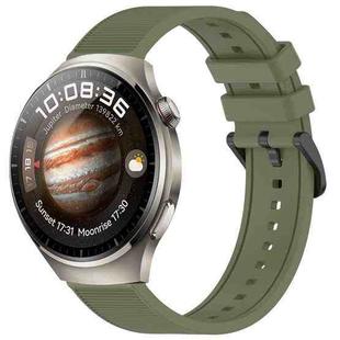 For Huawei Watch 4 22mm Textured Silicone Solid Color Watch Band(Green)