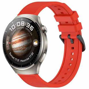 For Huawei Watch 4 Pro 22mm Textured Silicone Solid Color Watch Band(Red)