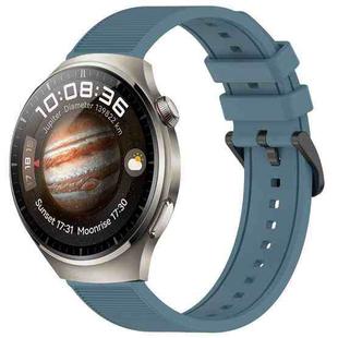 For Huawei Watch 4 Pro 22mm Textured Silicone Solid Color Watch Band(Rock Cyan)