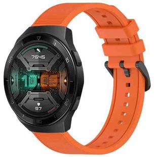 For Huawei Watch GT 2E 22mm Textured Silicone Solid Color Watch Band(Orange)