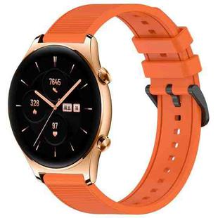 For Honor Watch GS 3 22mm Textured Silicone Solid Color Watch Band(Orange)