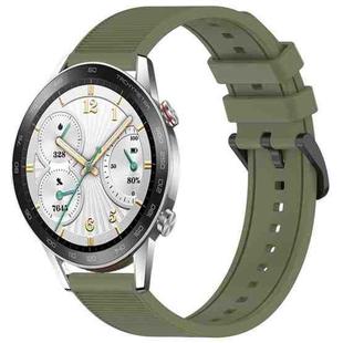 For Honor Watch GS 3i 22mm Textured Silicone Solid Color Watch Band(Green)