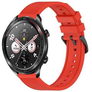 For Honor Watch Dream 22mm Textured Silicone Solid Color Watch Band(Red)