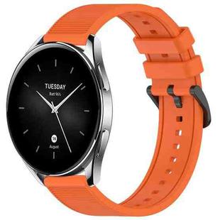 For Xiaomi Watch S2 22mm Textured Silicone Solid Color Watch Band(Orange)