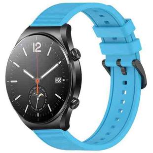 For Xiaomi MI Watch S1 22mm Textured Silicone Solid Color Watch Band(Sky Blue)