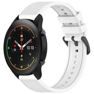 For Xiaomi MI Watch S1 Pro 22mm Textured Silicone Solid Color Watch Band(White)