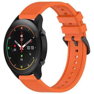 For Xiaomi MI Watch S1 Pro 22mm Textured Silicone Solid Color Watch Band(Orange)