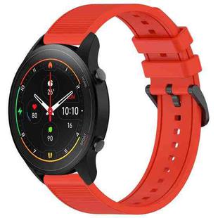 For Xiaomi MI Watch S1 Pro 22mm Textured Silicone Solid Color Watch Band(Red)