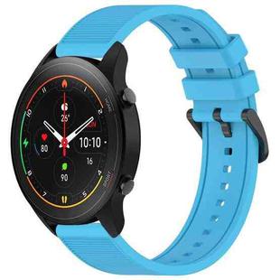For Xiaomi MI Watch S1 Pro 22mm Textured Silicone Solid Color Watch Band(Sky Blue)