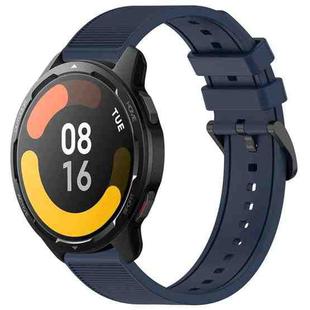 For Xiaomi Watch S1 Active 22mm Textured Silicone Solid Color Watch Band(Midnight Blue)